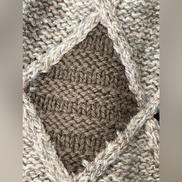 Boundary Waters Vintage 90 Streetwear Shetland Wool Diamond Knit Grandpa Sweater - Picture 8 of 8